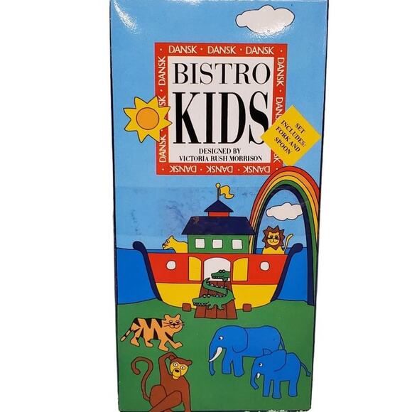 Dansk Bistro Kids Victoria Rush Morrison Flatware Set Noahs Ark Bistro Kids RARE - Picture 1 of 6